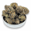 "Strawberry Kush full-size cannabis flower with sweet berry aroma"