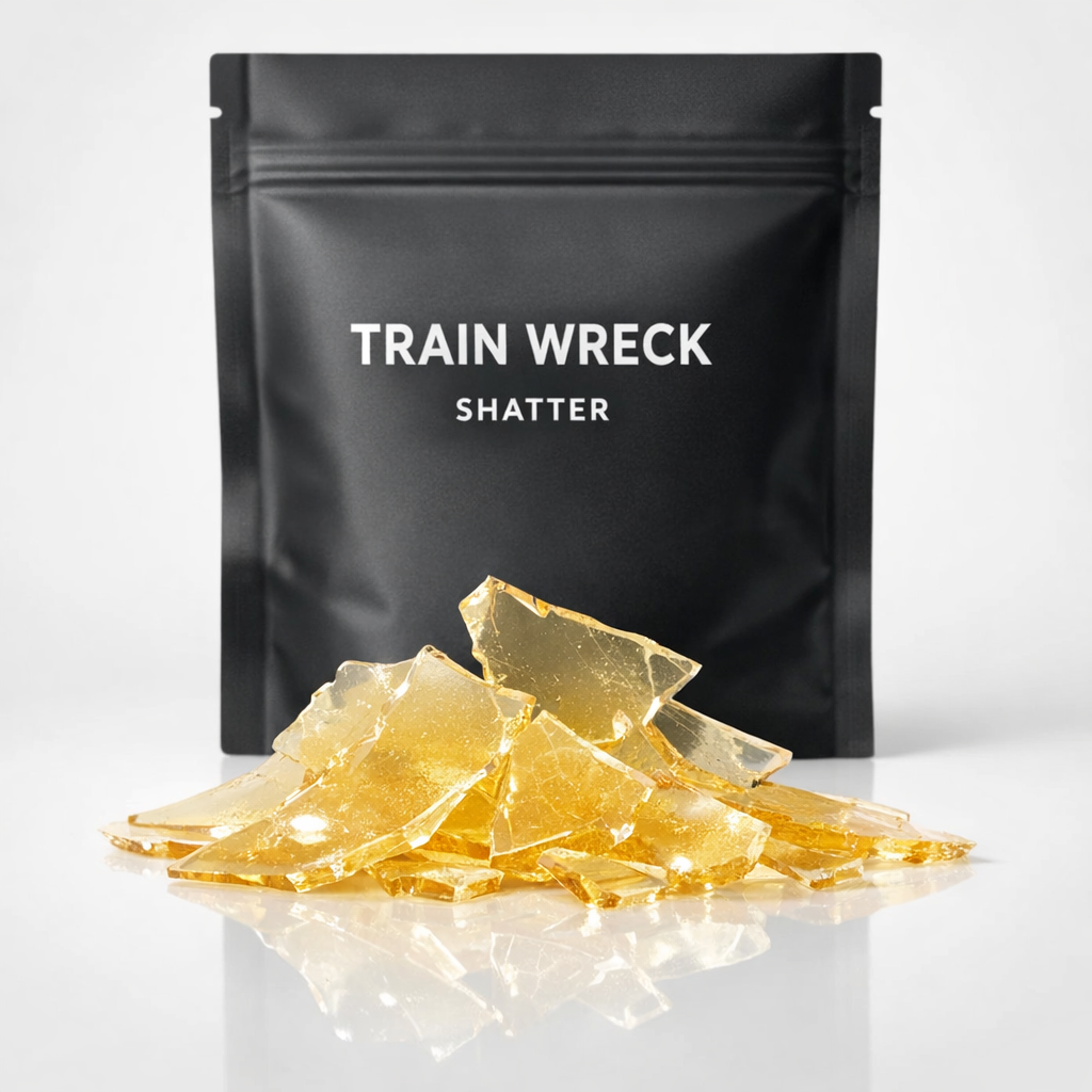 Trainwreck Shatter – 75-85% THC – Sativa Dominant Hybrid
