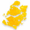 Watermelon Kush Shatter – golden cannabis concentrate with fruity, calming effects