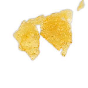 Blue Razz cannabis shatter – high THC concentrate with tangy-sweet flavor
