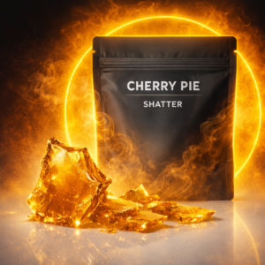 Cherry Pie Shatter – sweet hybrid cannabis concentrate