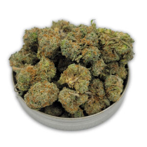LA Confidential indica cannabis flower arranged for product photography