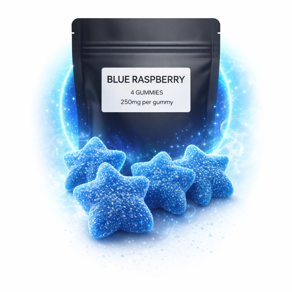 Blue Star Gummies – 1000mg THC Pack (4 x 250mg Stars) - Image 2
