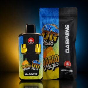 OG Kush Mango Magic 6g vape high capacity gas and tropical fruit flavor
