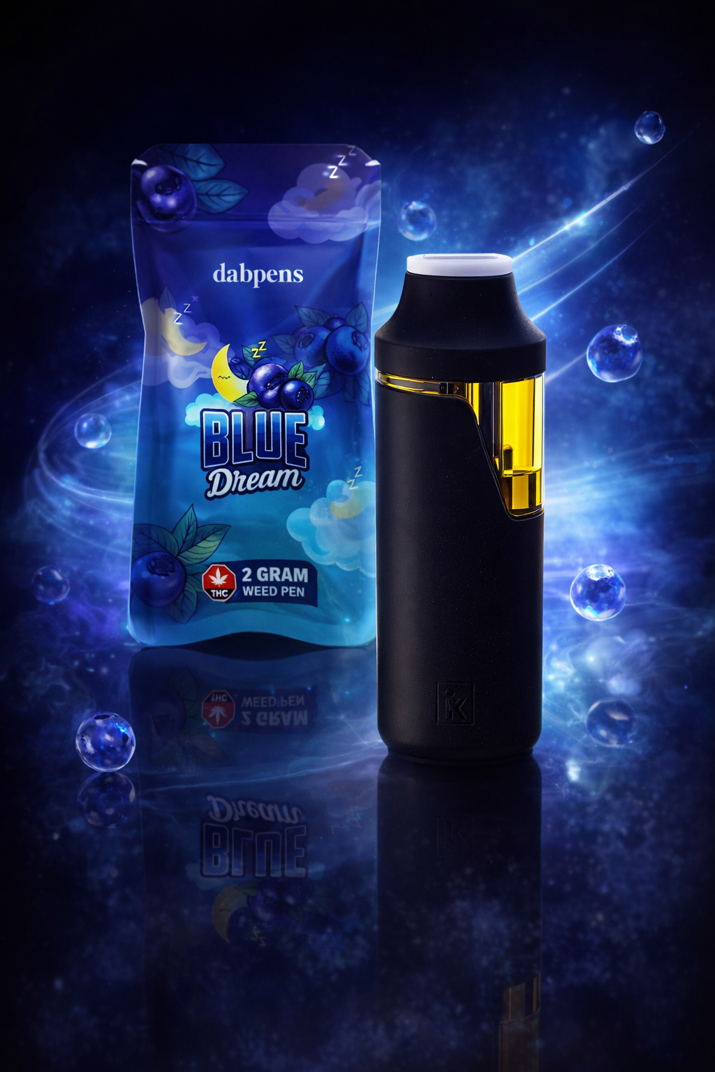 Blue Dream Weed Pen 2g – D9 Distillate Vape | Berry & Haze - Image 2