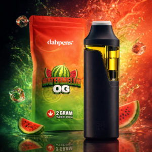Alternative view of Watermelon OG Weed Pen 2g – D9 Distillate Vape | Juicy Indica
