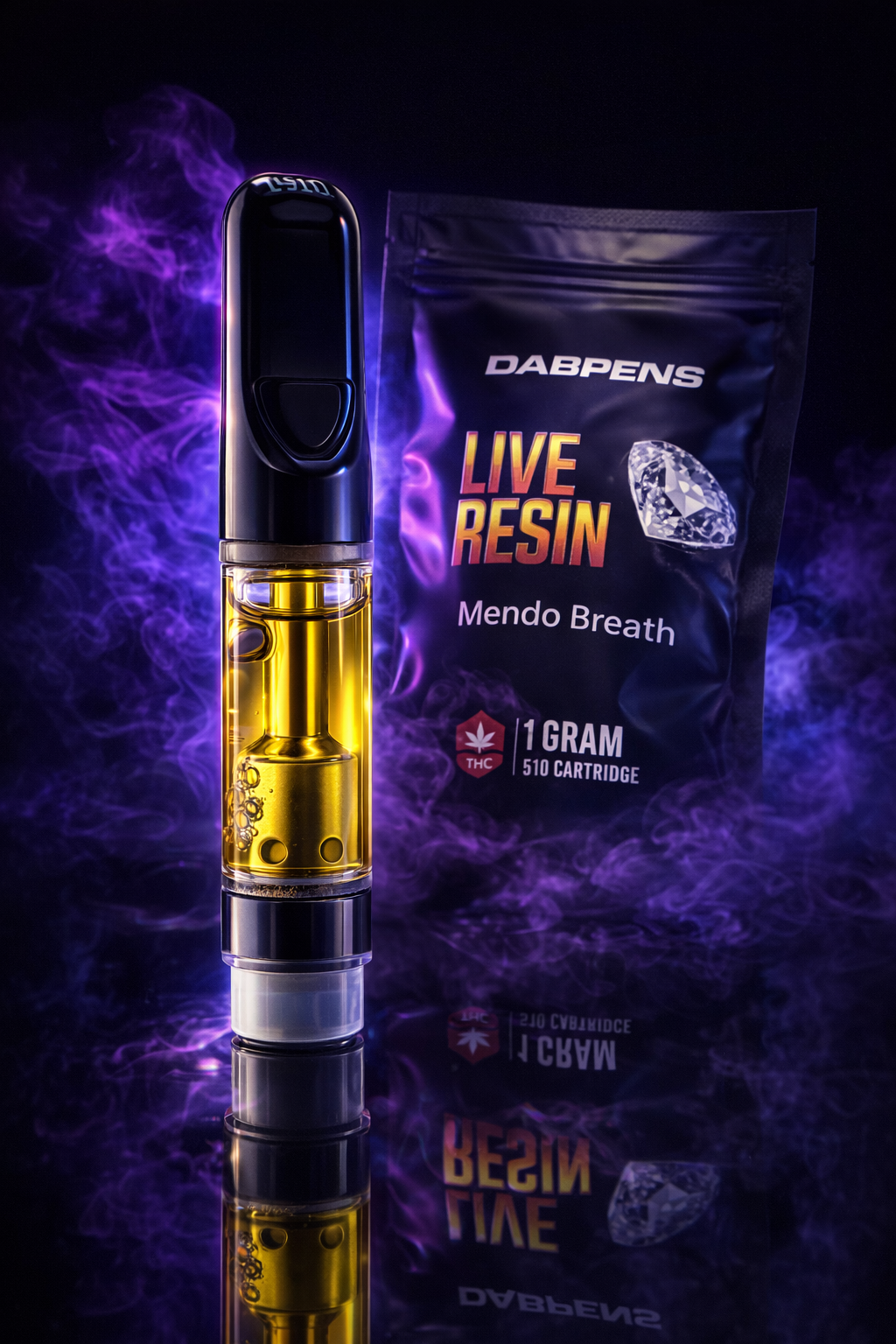 Mendo Breath Live Resin Cartridge 1g – Premium 510 Thread - Image 2