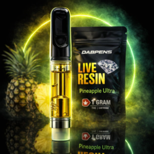 Alternative view of Pineapple Ultra Live Resin Cartridge 1g – High Potency 510 Vape