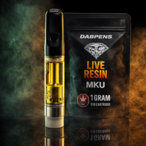 Alternative view of MKU Live Resin Cartridge 1g – Heavy Indica 510 Thread Vape