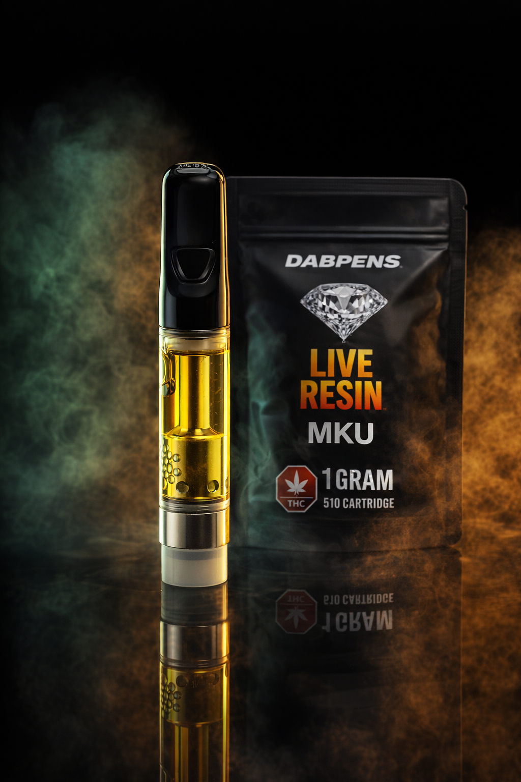 MKU Live Resin Cartridge 1g – Heavy Indica 510 Thread Vape - Image 2