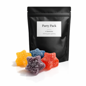 Fruit Punch Star Gummies 1000mg THC high potency red star edibles