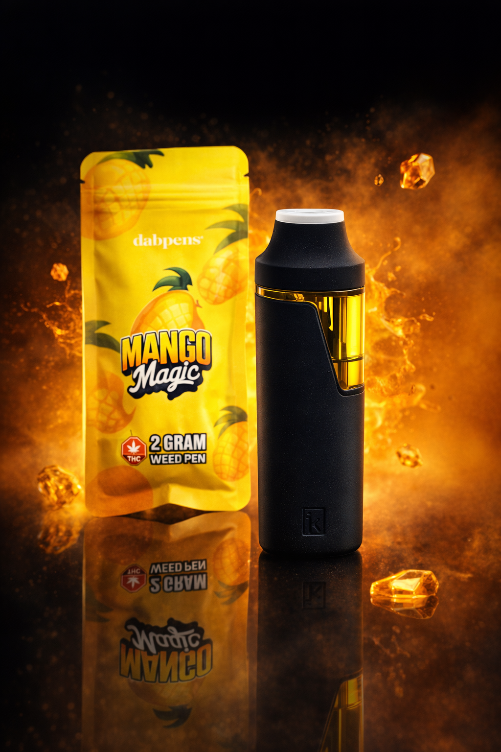Mango Magic Weed Pen 2g – D9 Vape | Fresh Mango Flavor - Image 2