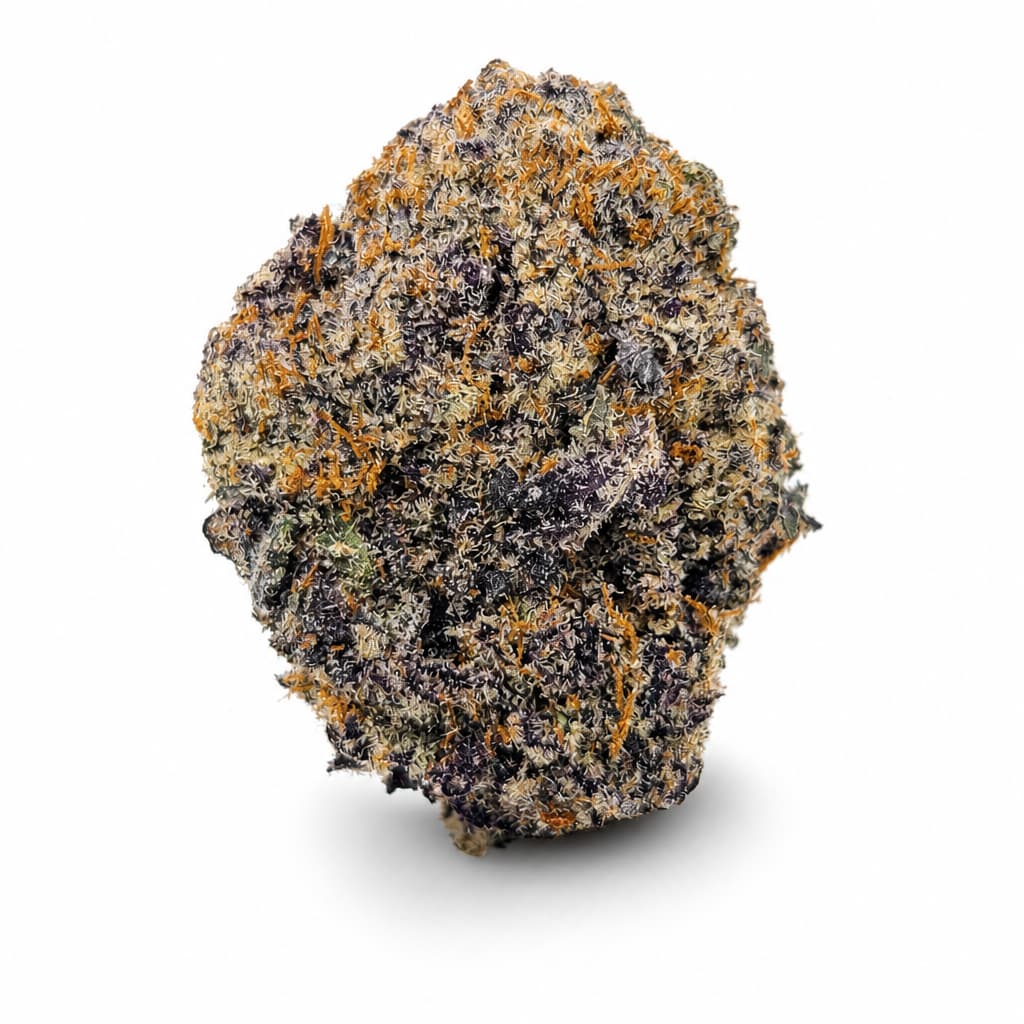 Dirty Ol Bastard Strain AAA purple indica buds frosty trichomes gassy value flower