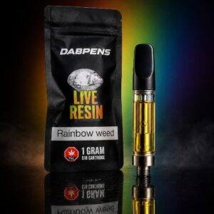 Rainbow Live Resin cart 1 gram 510 fruity hybrid dabpens cartridge