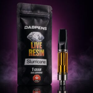Slurricane Live Resin Cart 1 gram 510 grape indica dabpens cartridge