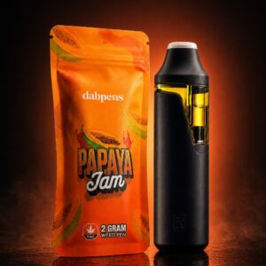 Papaya Jam Vape pen 2 gram tropical papaya indica dabpens rechargeable disposable