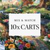 Mix and Match 10x carts bulk buy bundle tile with enchanted fantasy garden storybook artwork