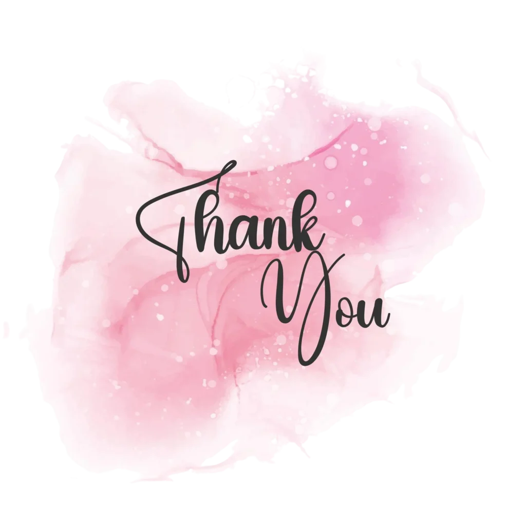 thank you card with hand painted watercolour design (1)